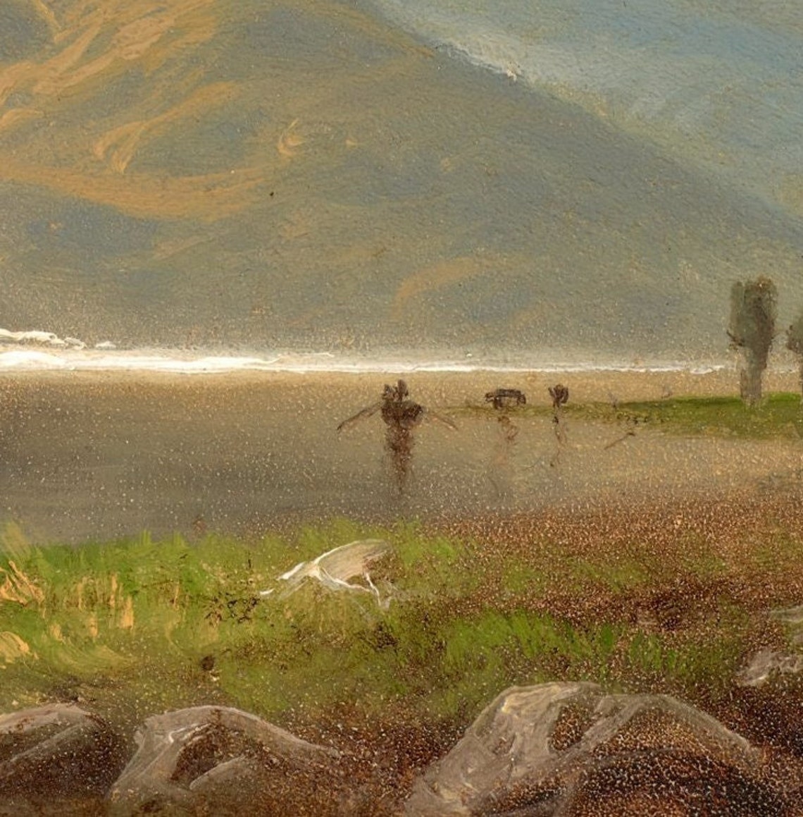 Albert Bierstadt Yosemite Valley Cliffs Lake Landscape Textured Print - Image 2