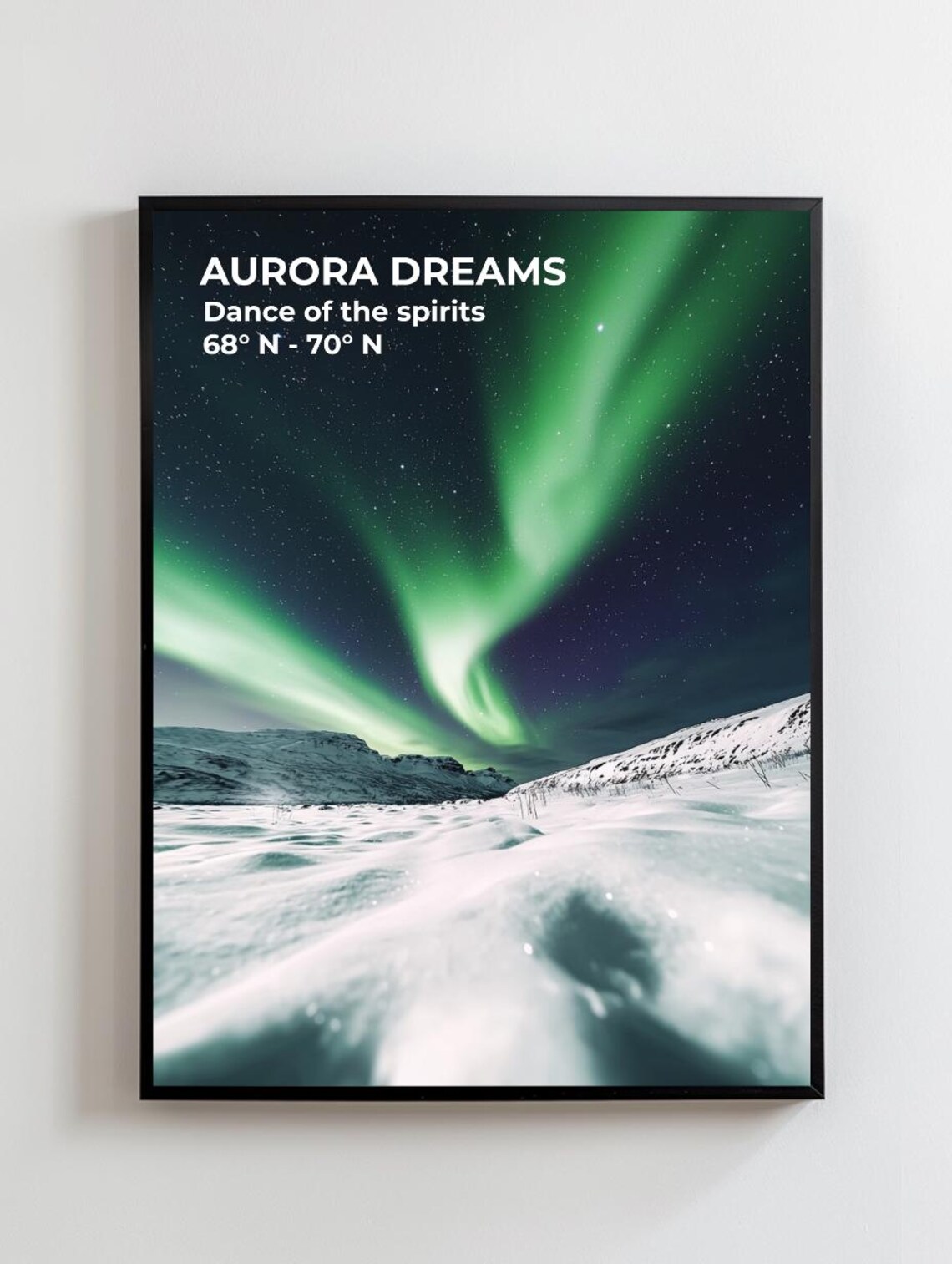 Northern Lights Travel Poster, Lovers Quote