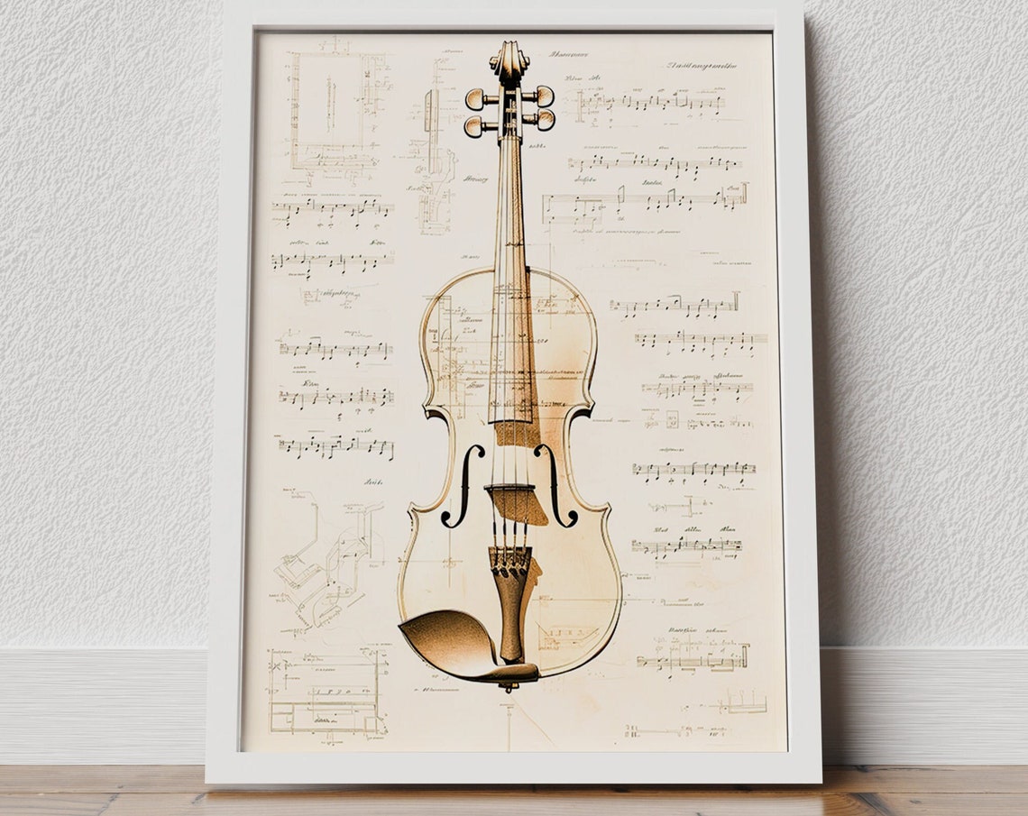 Vintage Violin Poster Retro Music Decor Jazz Music Poster Vintage Music Inspire Music Poster Classic Music Poster