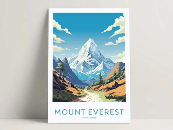 Mount Everest Poster Mount Everest Print Mount Everest Art Decor Mount Everest Gifts Ideas Himalayas Wall Art Decor 029