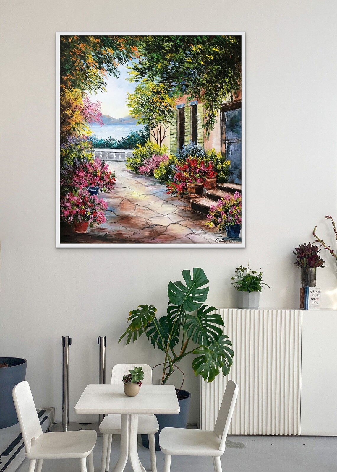 Amalfi Coast Italy Oil-Painting Style Art Print - Image 2