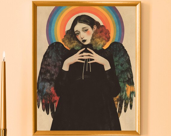 Happy Goth No7 Gothic Dark Art Print