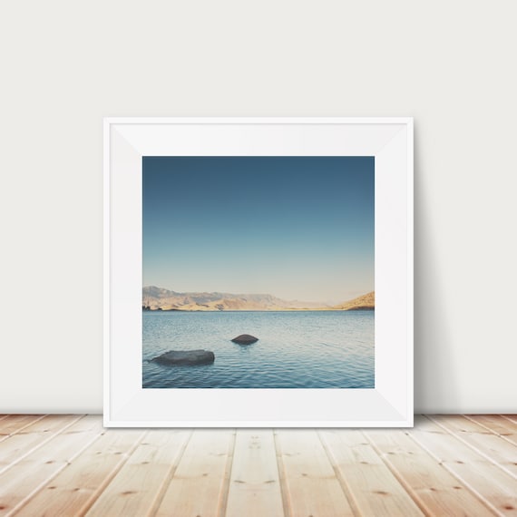 Lake Isabella Calm Water Rocky Shoreline Sierra Nevada Photo Poster