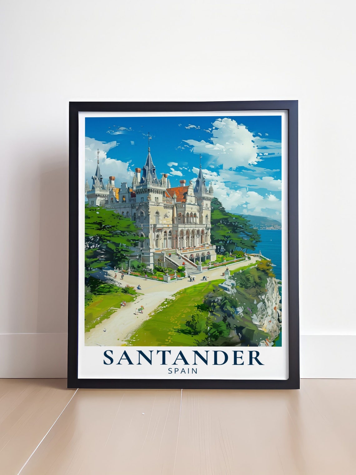 Santander Magdalena Palace Bay View Gran Castillo Spain Poster - Image 4