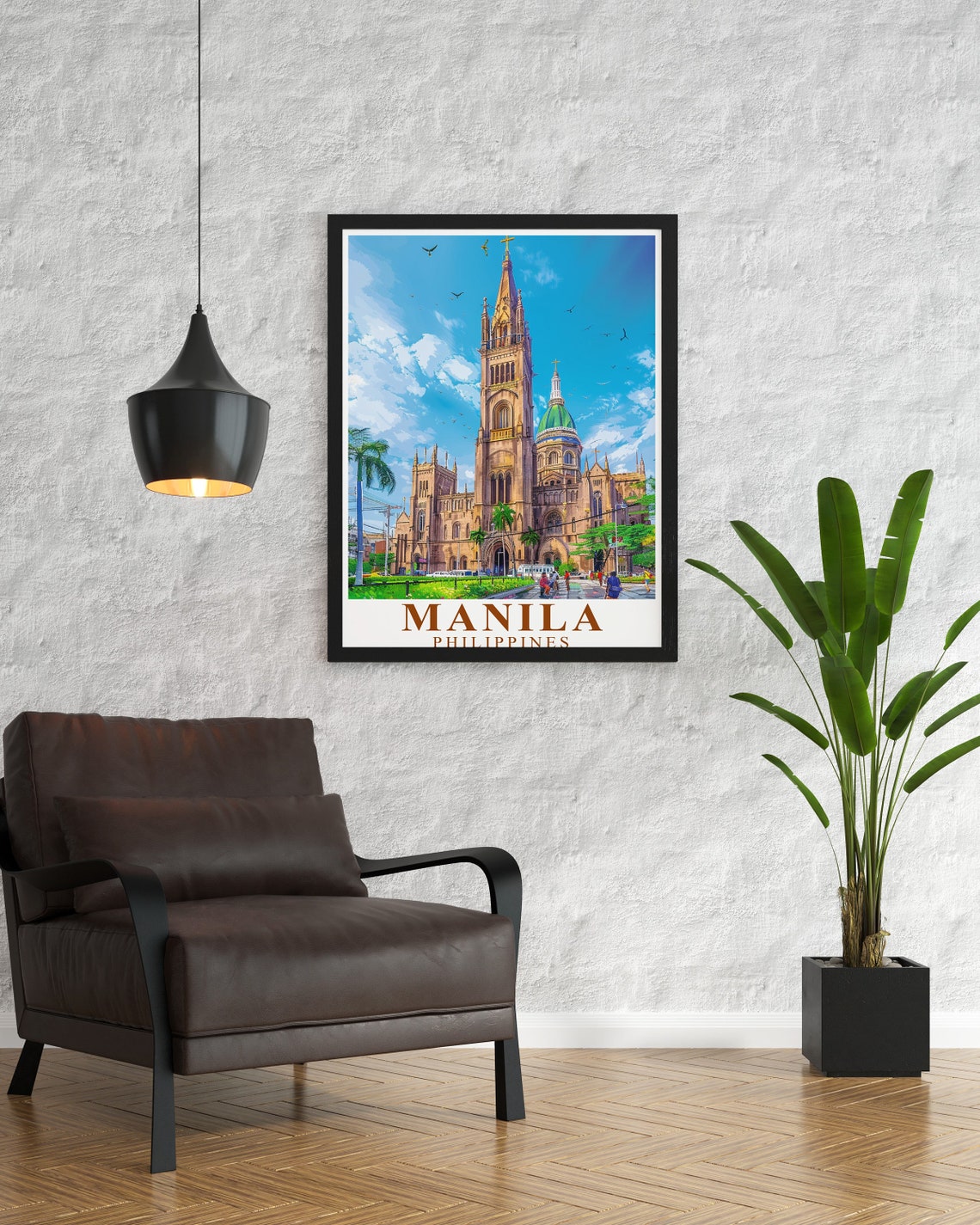 Manila Philippines Manila Cathedral Gothic Facade Day Poster - Image 2