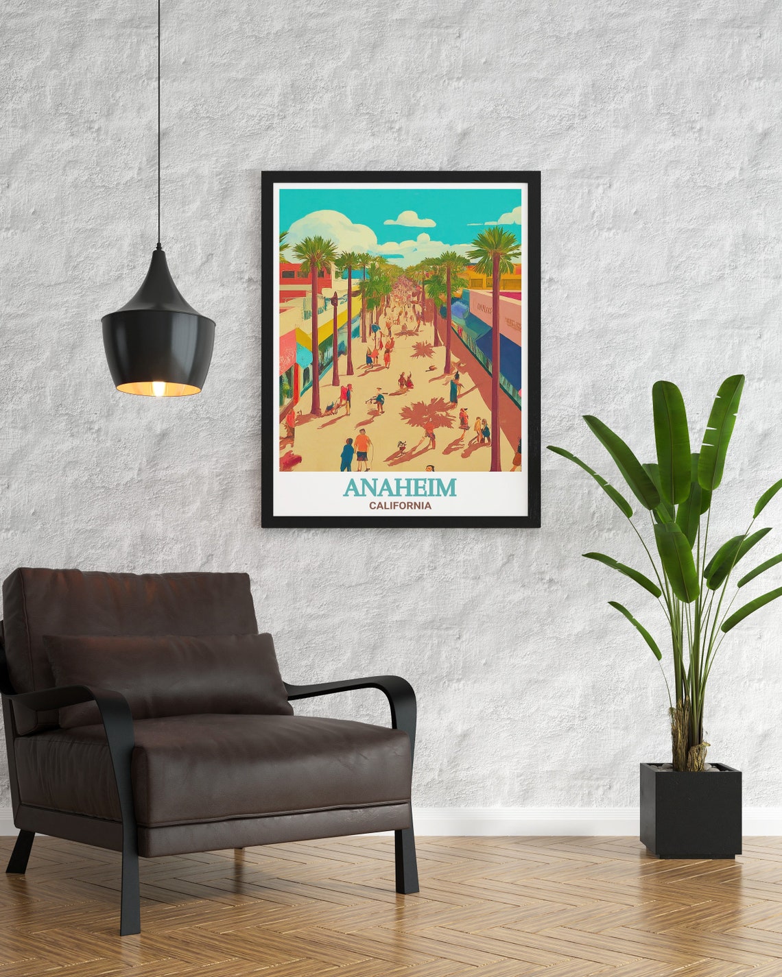 Anaheim Travel Posters Center Street Promenade Scenic Views Center Street Promenade Travel Wall Art Anaheim Collection - Image 3