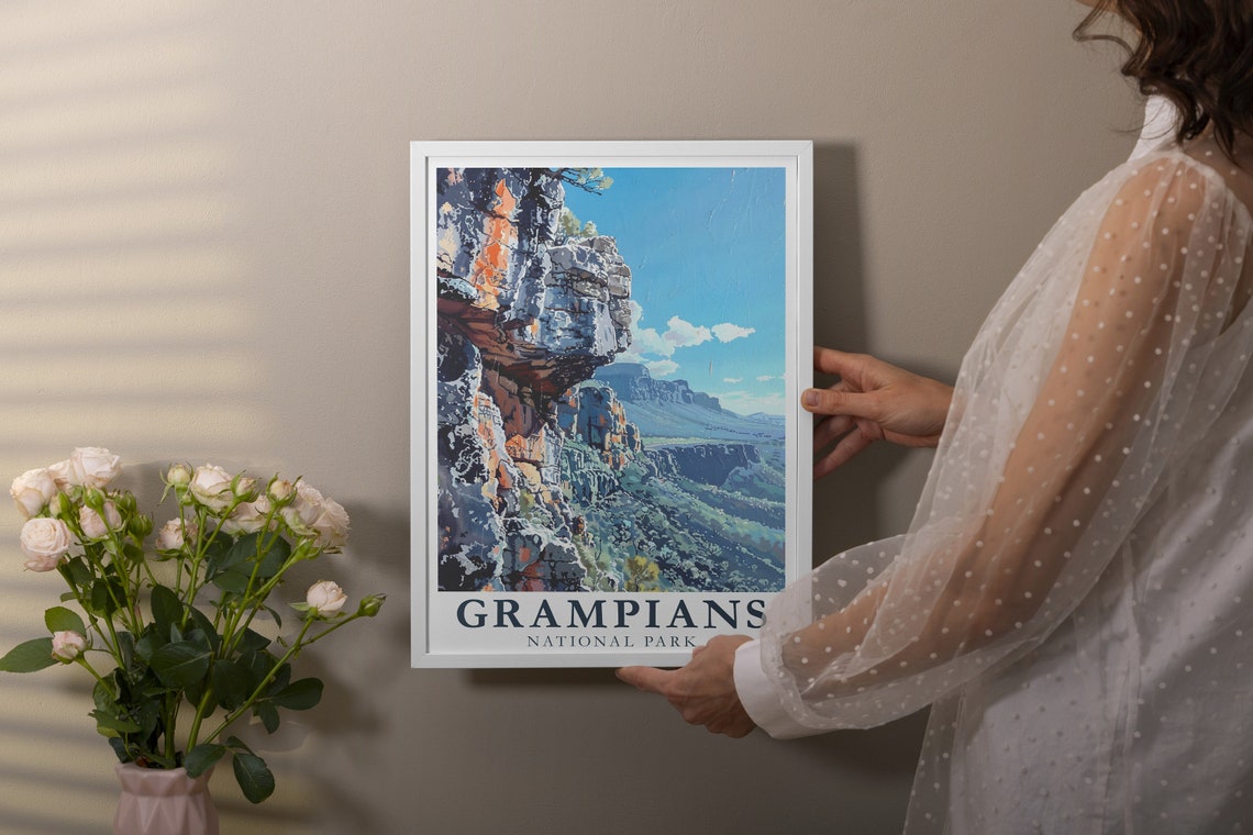 Grampians National Park Rugged Cliffs Valley View Scenic Poster - Image 3