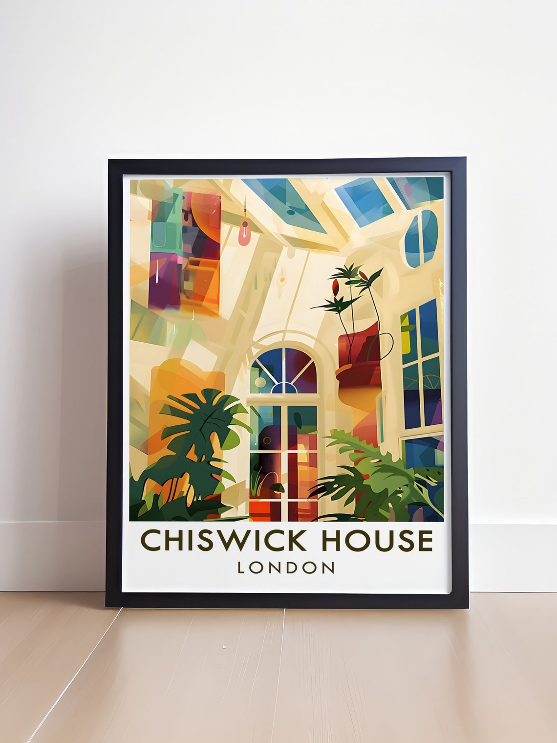 Chiswick House Glasshouse Abstract Sunlit Conservatory Poster - Image 4