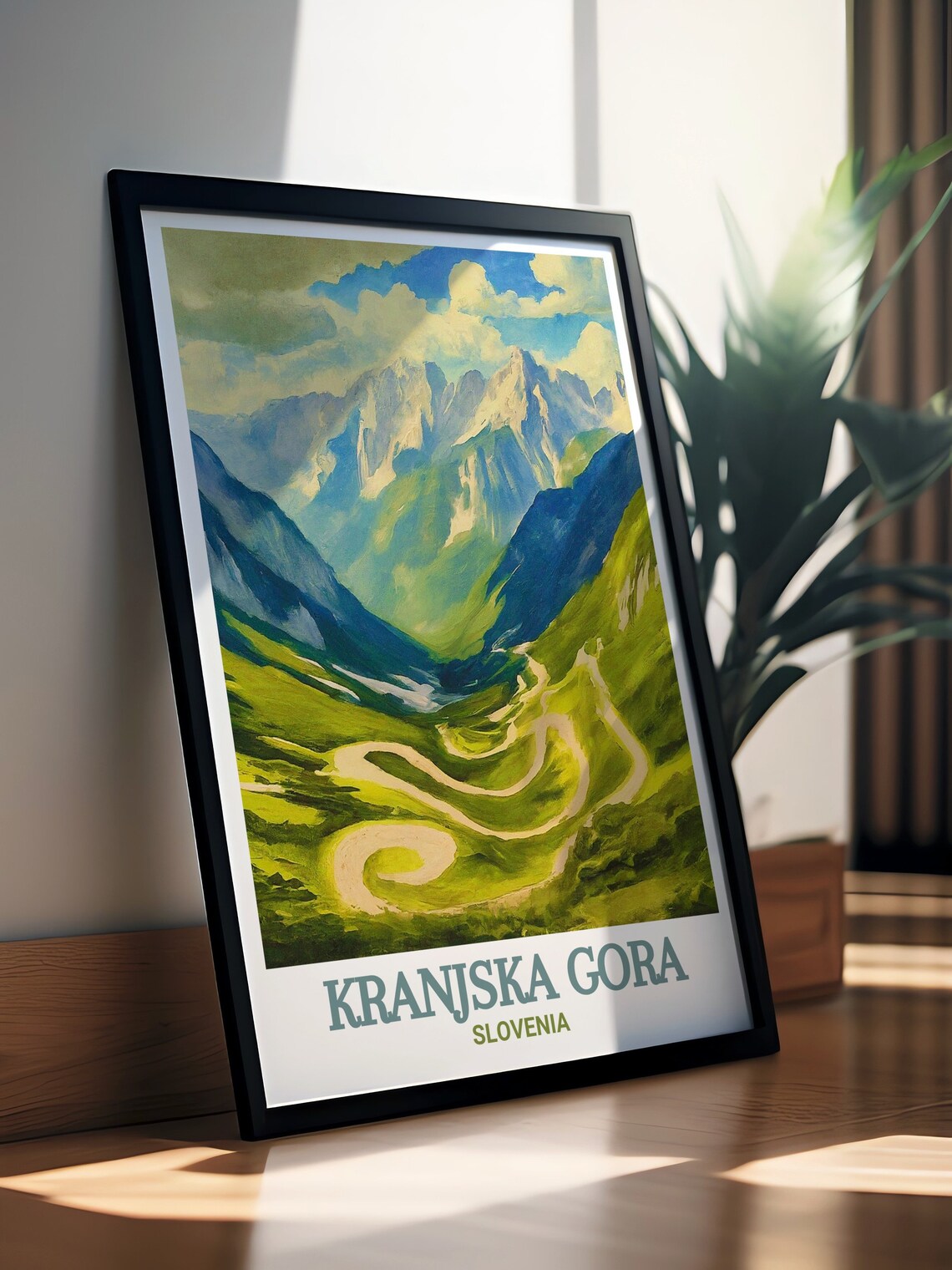 Kranjska Gora Mountain Pass Winding Road Slovenia Travel Poster - Image 3