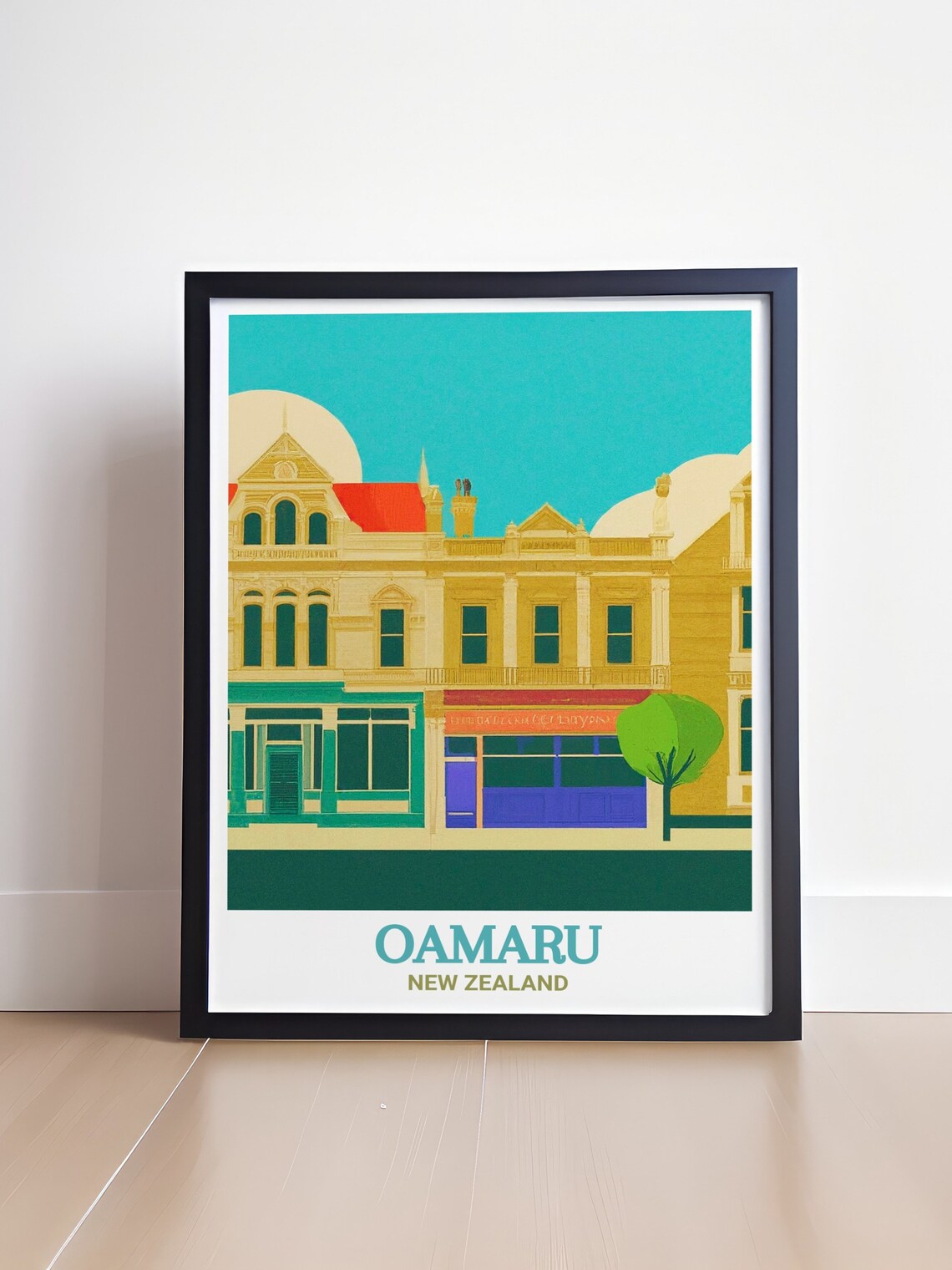 Oamaru Victorian Precinct Heritage New Zealand Vintage Travel Poster - Image 4