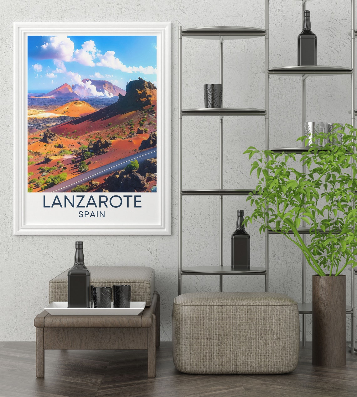 Lanzarote Spain Timanfaya Volcanic Landscape Red Earth Poster - Image 4
