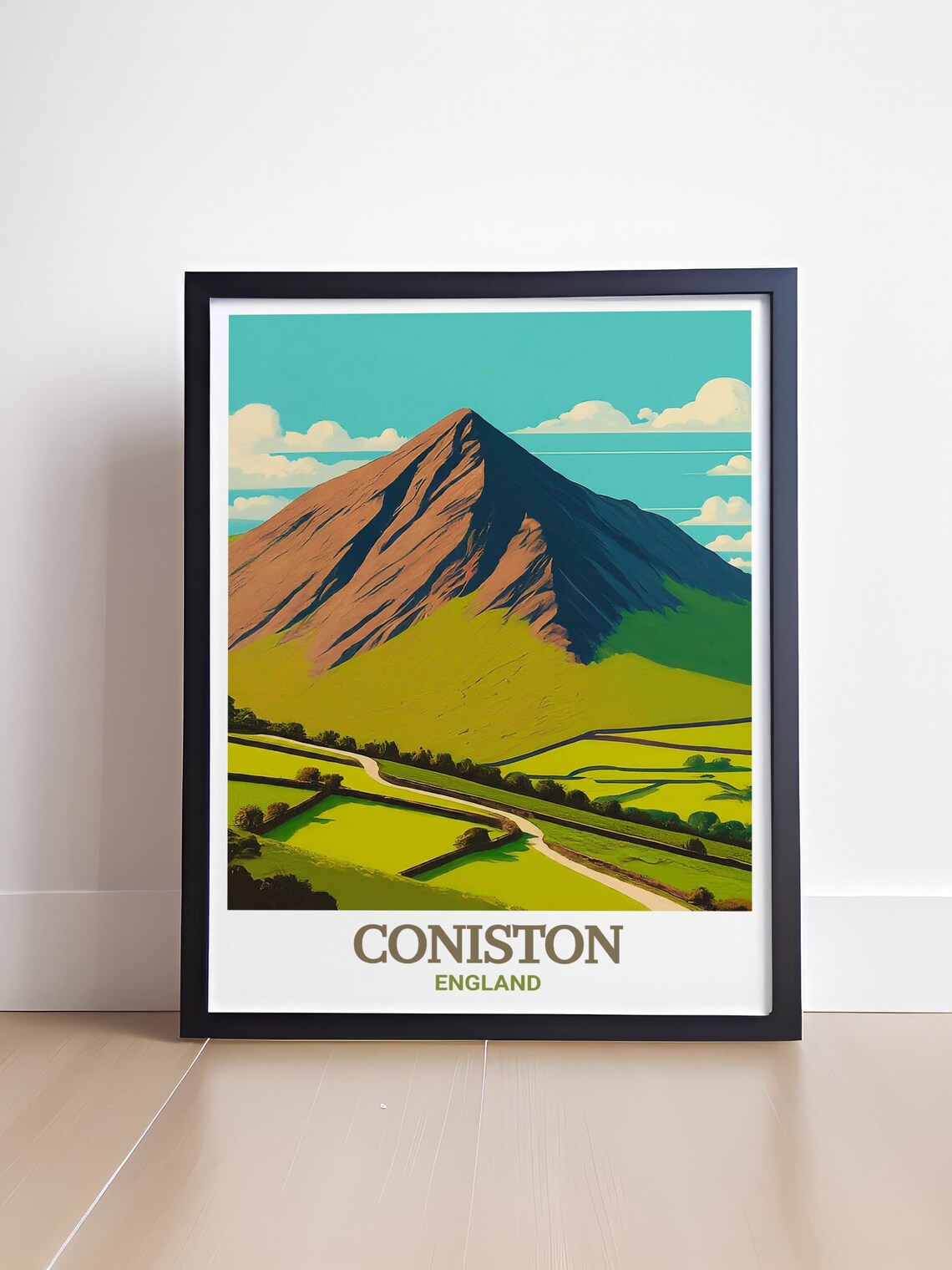 The Old Man Of Coniston Mountain Lake District England Travel Poster - Image 4