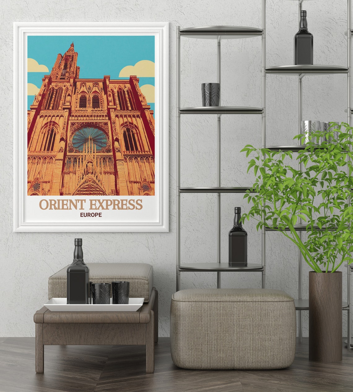 Strasbourg Cathedral Orient Express Gothic Facade Travel Poster - Image 3