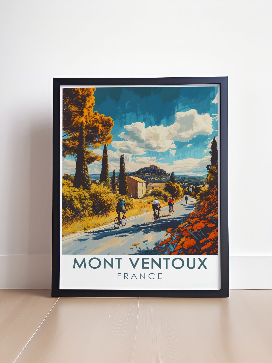 Mont Ventoux Print Bedoin Village Travel Poster France Travel Art Mont Ventoux And Bedoin Village Art French Travel Posters - Image 4