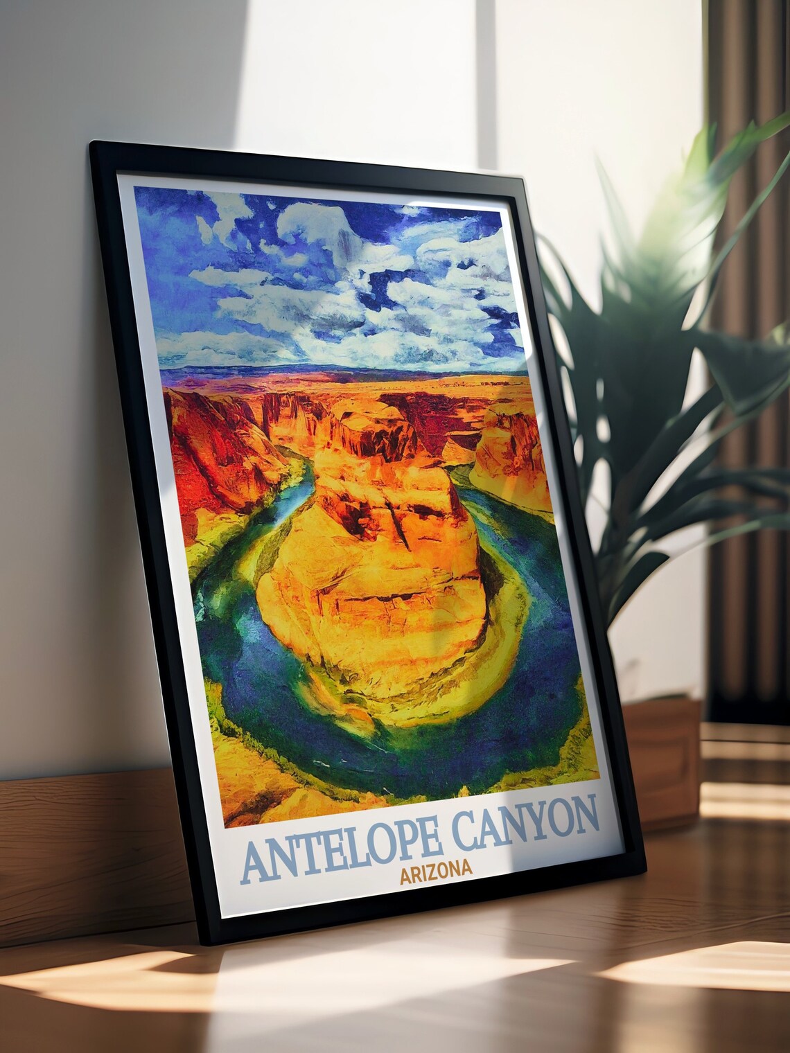 Antelope Canyon Horseshoe River Bend Sunset Arizona Scenic Poster - Image 2