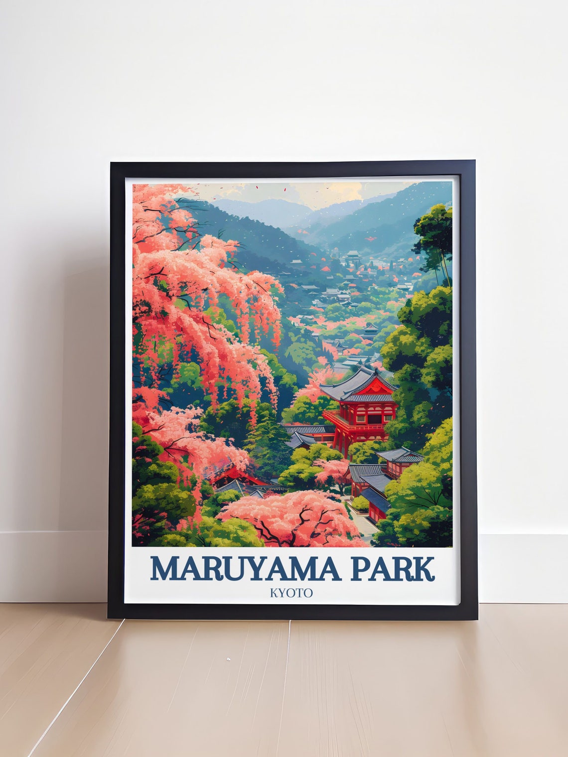 Cherry Blossom Weeping Sakura Temple in Kyoto Spring Japan Poster - Image 4