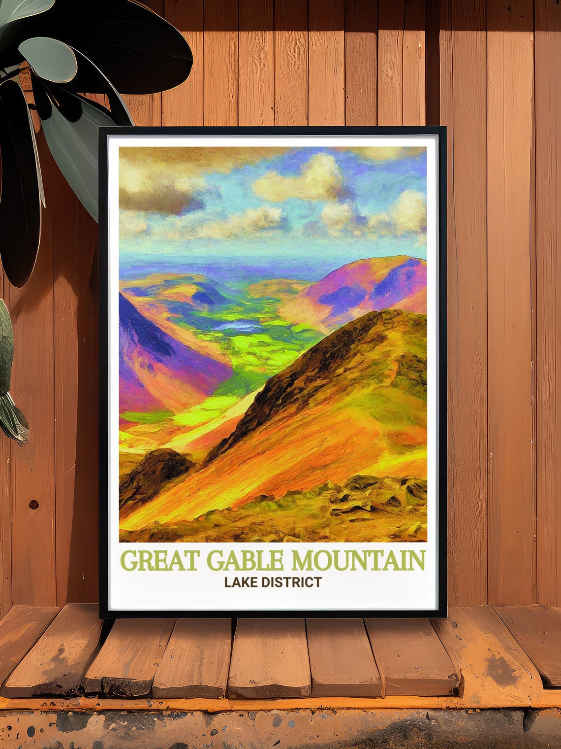 Great Gable Lake District Mountain Summit Panoramic View Poster - Image 2