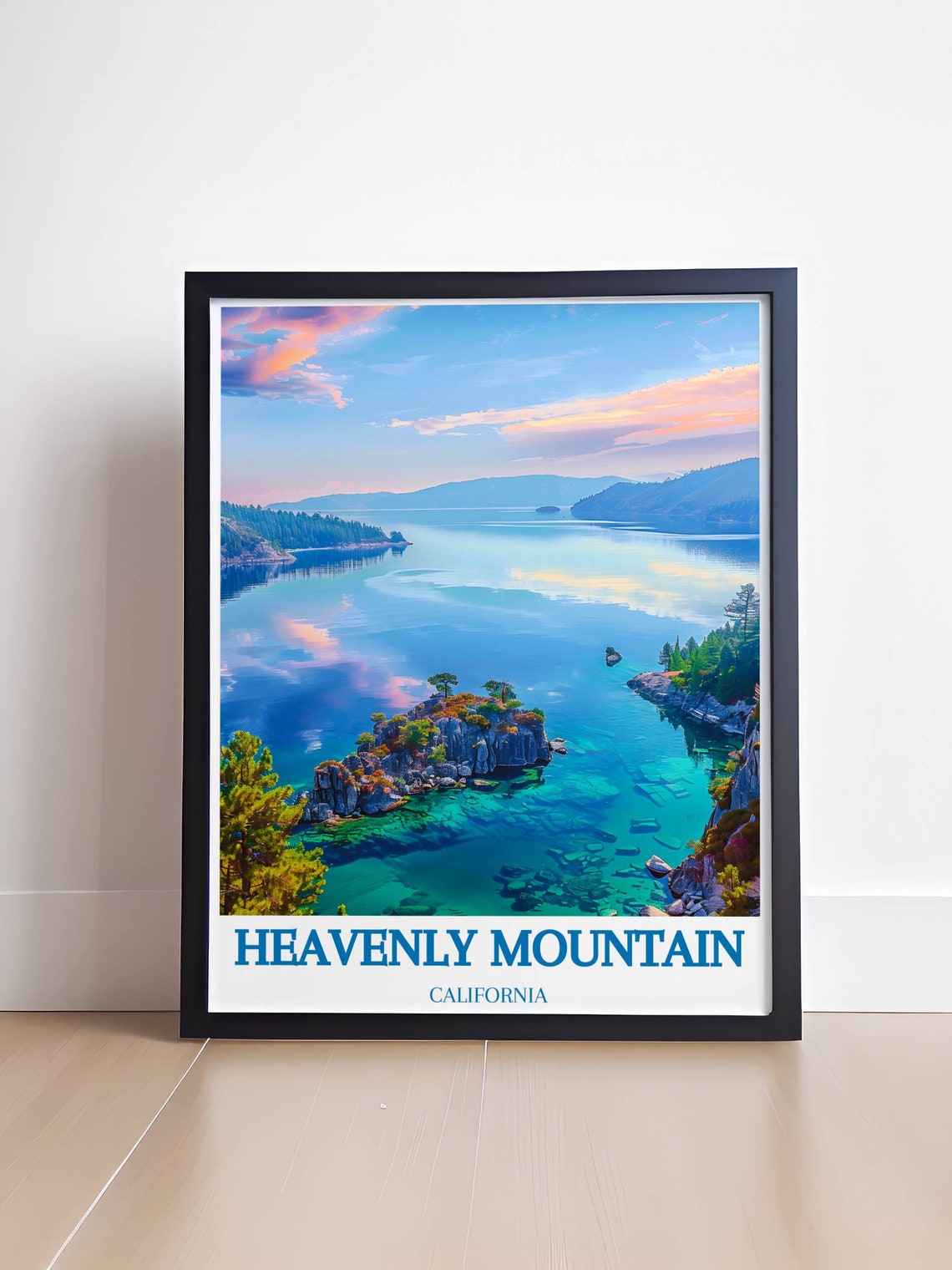 Heavenly Mountain California Emerald Bay Beautiful Sunset Poster - Image 4