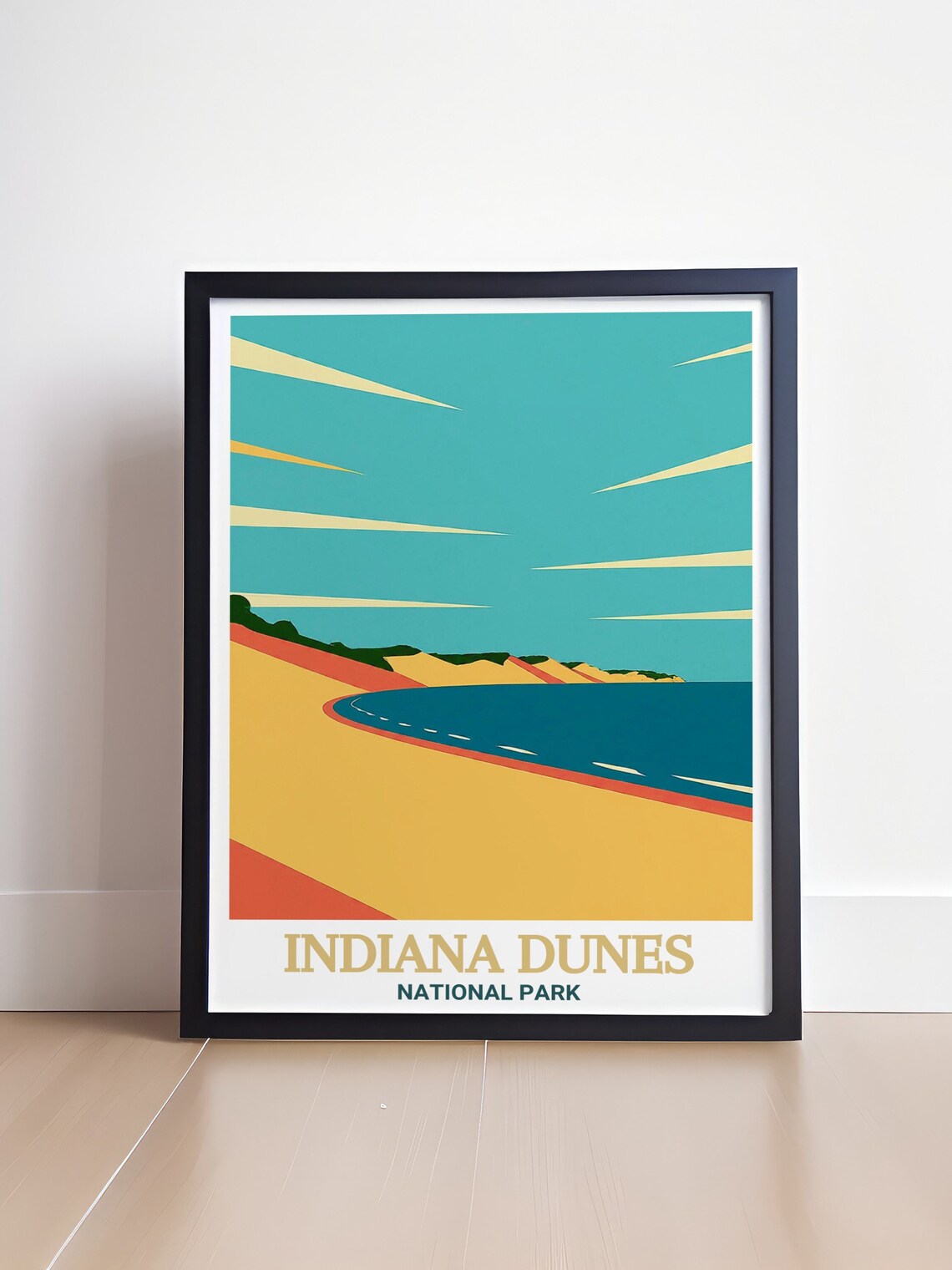 Indiana Dunes National Park West Beach Shoreline Lake Travel Poster - Image 4