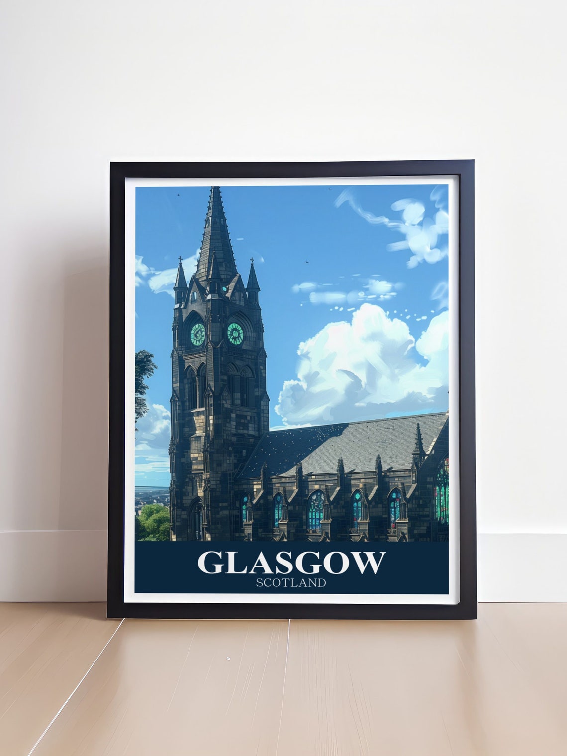Glasgow Scotland Cathedral Gothic Spire Medieval Landmark Poster - Image 4