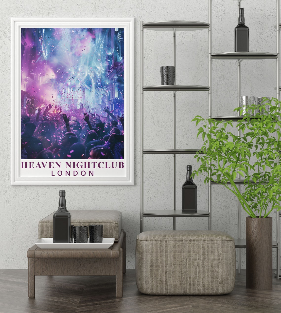 Heaven Nightclub Poster Celebrating Acid House Music London Nightlife Art Theme Nights At Heaven Nightclub Print - Image 2
