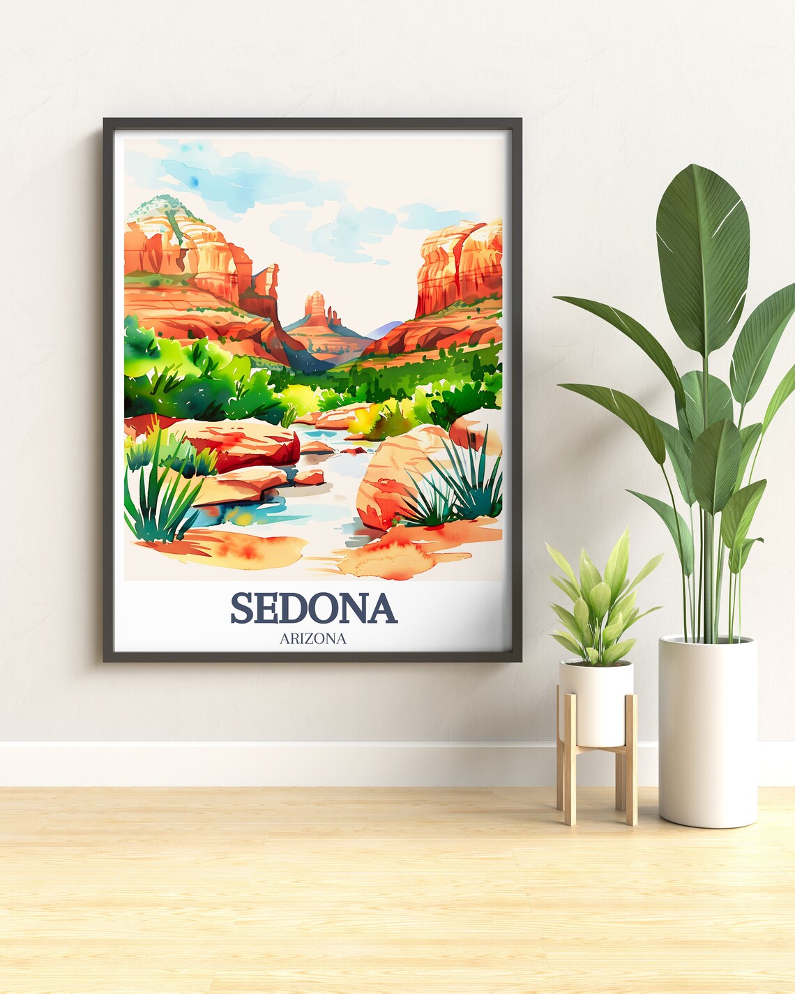 Sedona Travel Art Bell Rock And Oak Creek Canyon Posters Arizona Wall Decor Bell Rock And Oak Creek Canyon Art For Your Home - Image 3