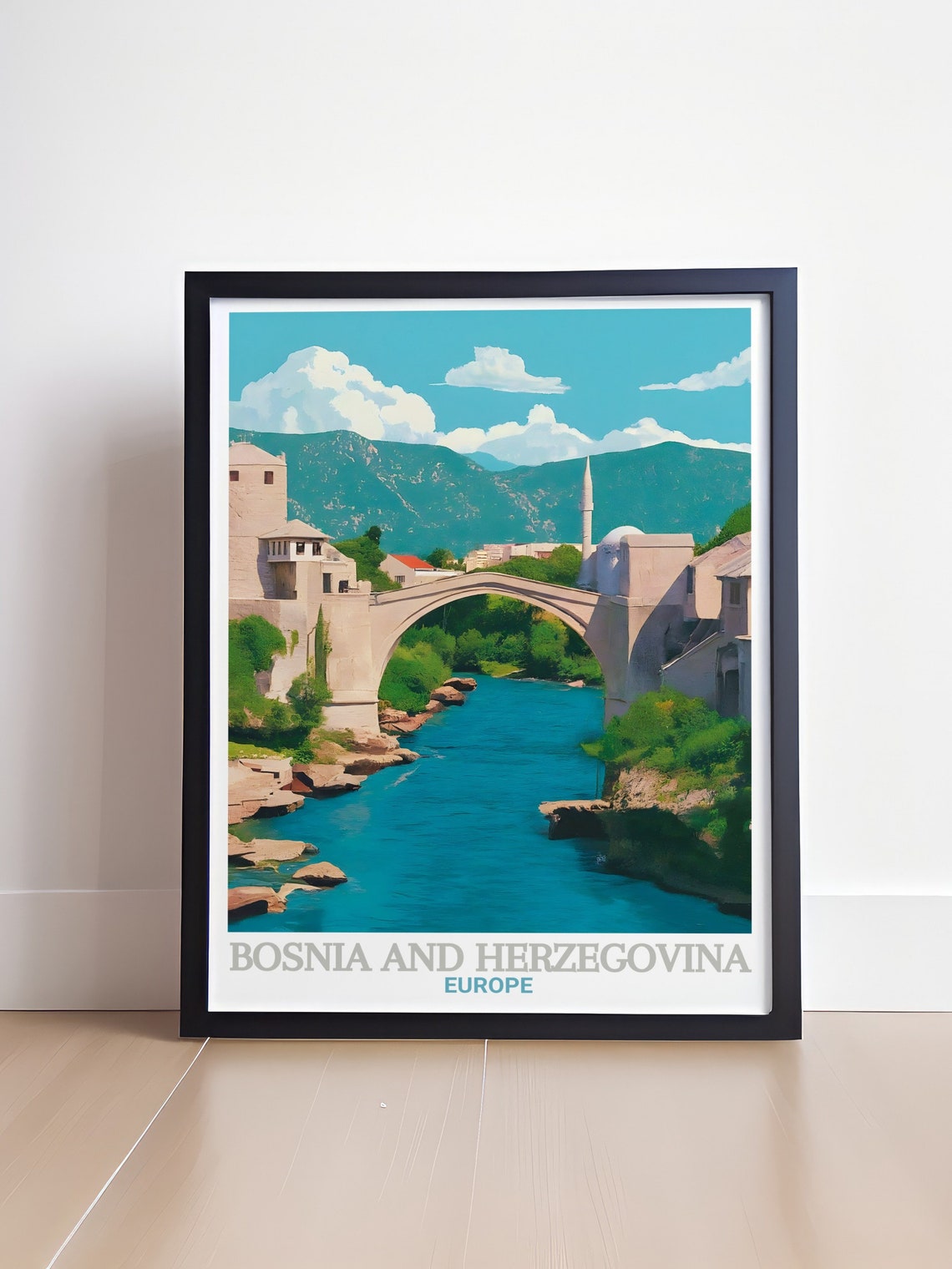 Bosnia And Herzegovina Stari Most Bridge Mostar River Poster - Image 4