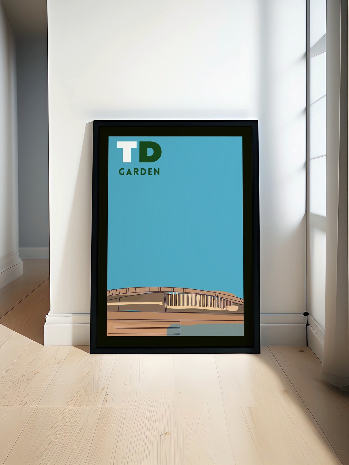 TD Garden Boston Minimalist Arena Celtics Sports Stadium Poster - Image 3