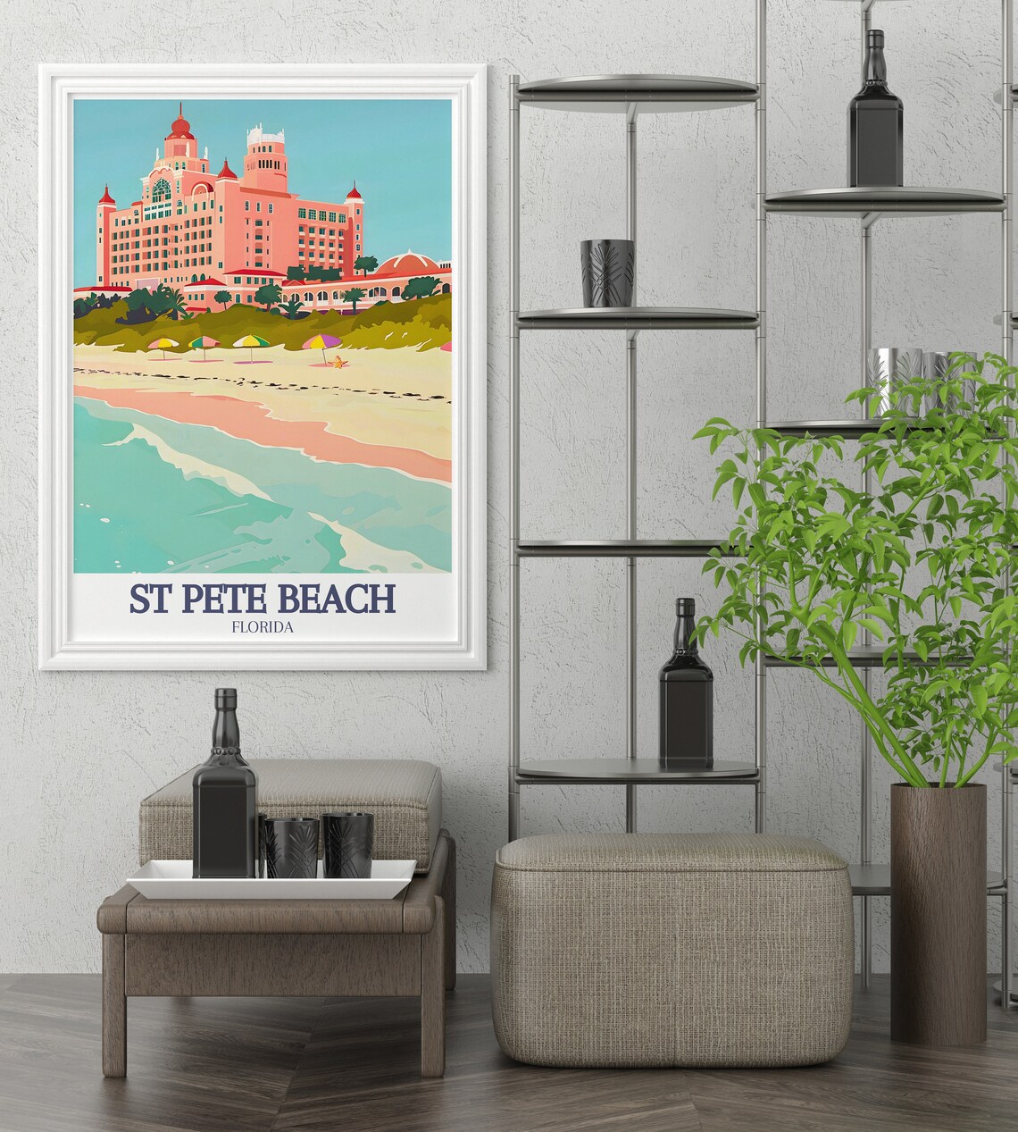 St Pete Beach, Don Cesar Hotel Travel Poster - Image 3