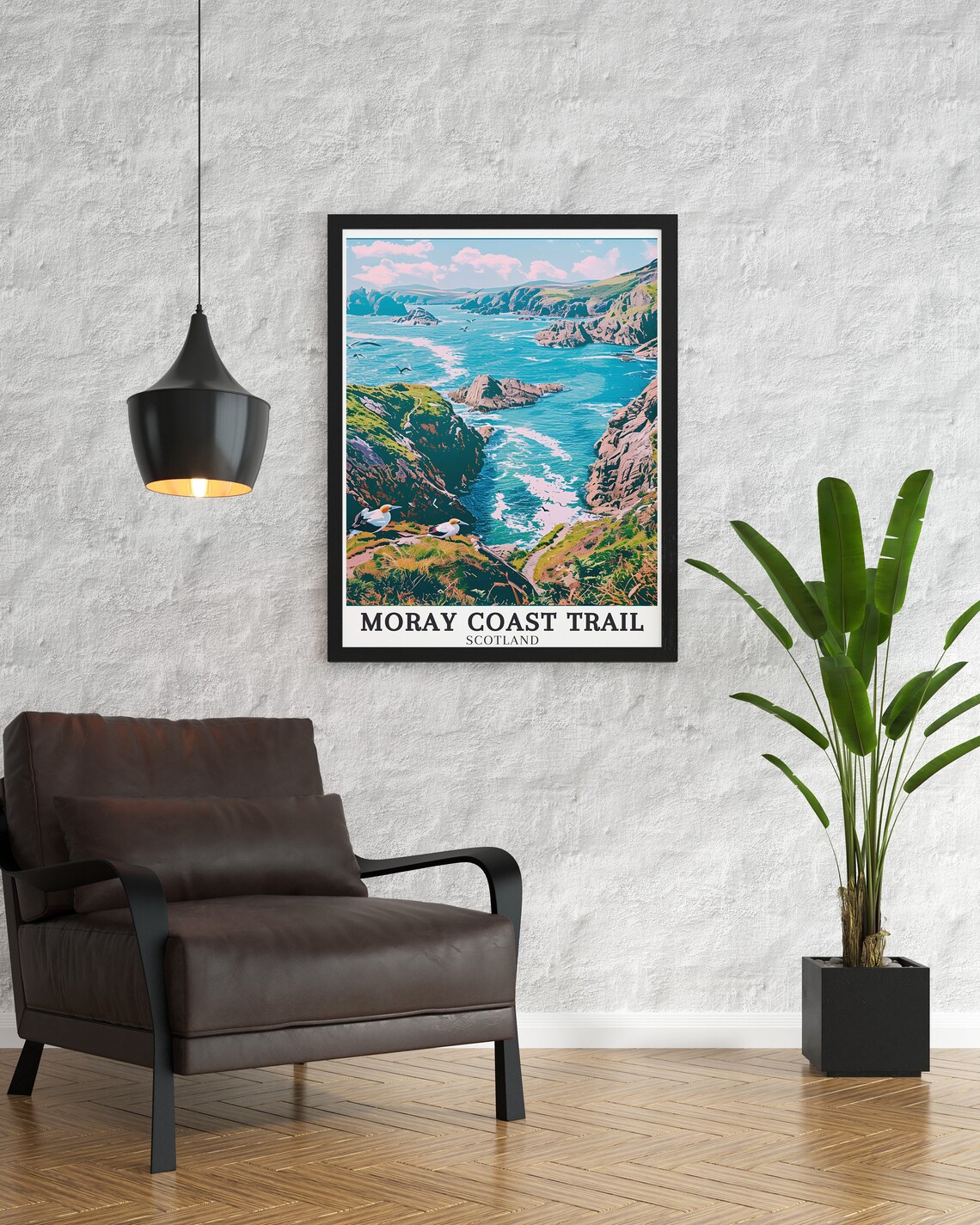 Moray Coast Trail Scotland Rugged Cliffs Seabirds Coastal Scenery Poster - Image 3
