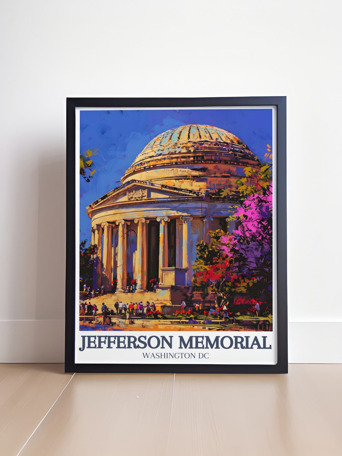 Jefferson Memorial Golden Dome Sunset Washington DC Art Poster - Image 4