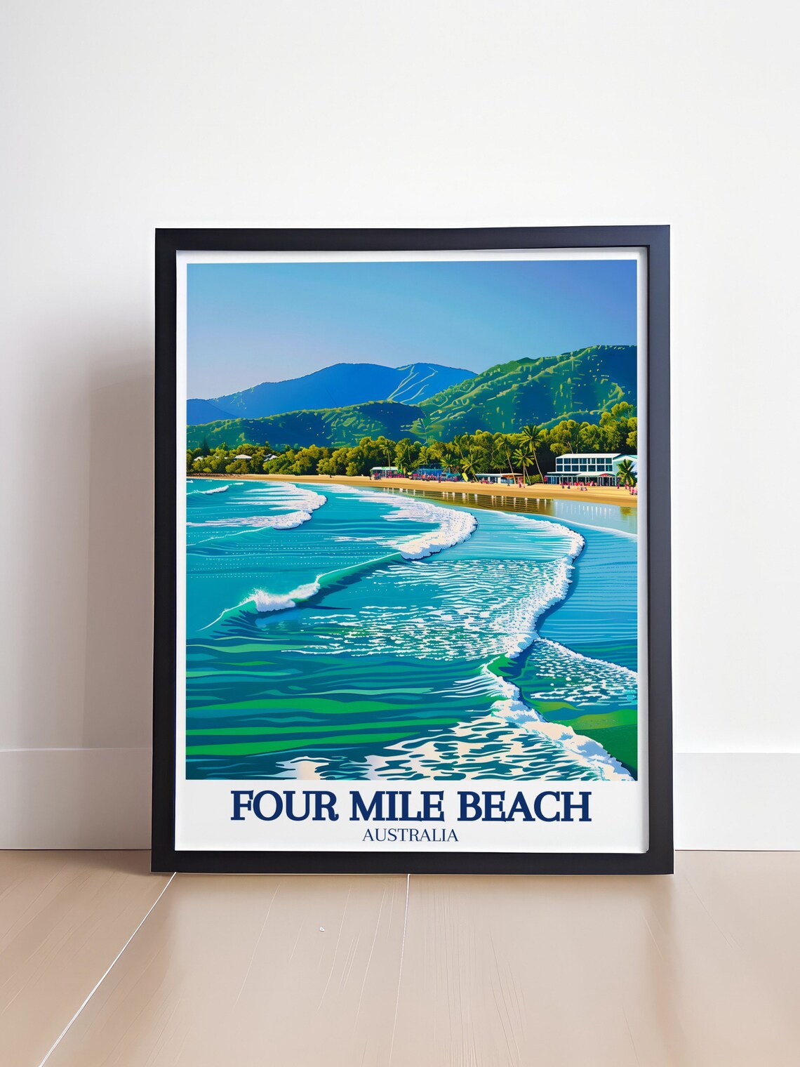 Four Mile Beach Australia Rolling Surf And Coastal Mountains Poster - Image 4