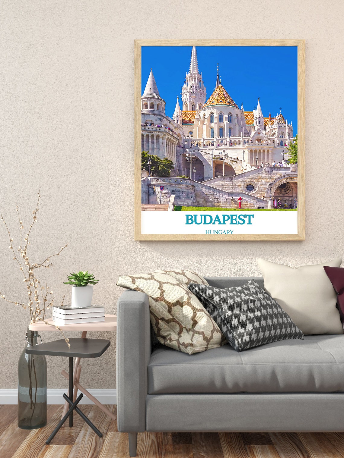 Budapest Fisherman's Bastion Zsolnay Roofs Hungary Castle Poster - Image 2