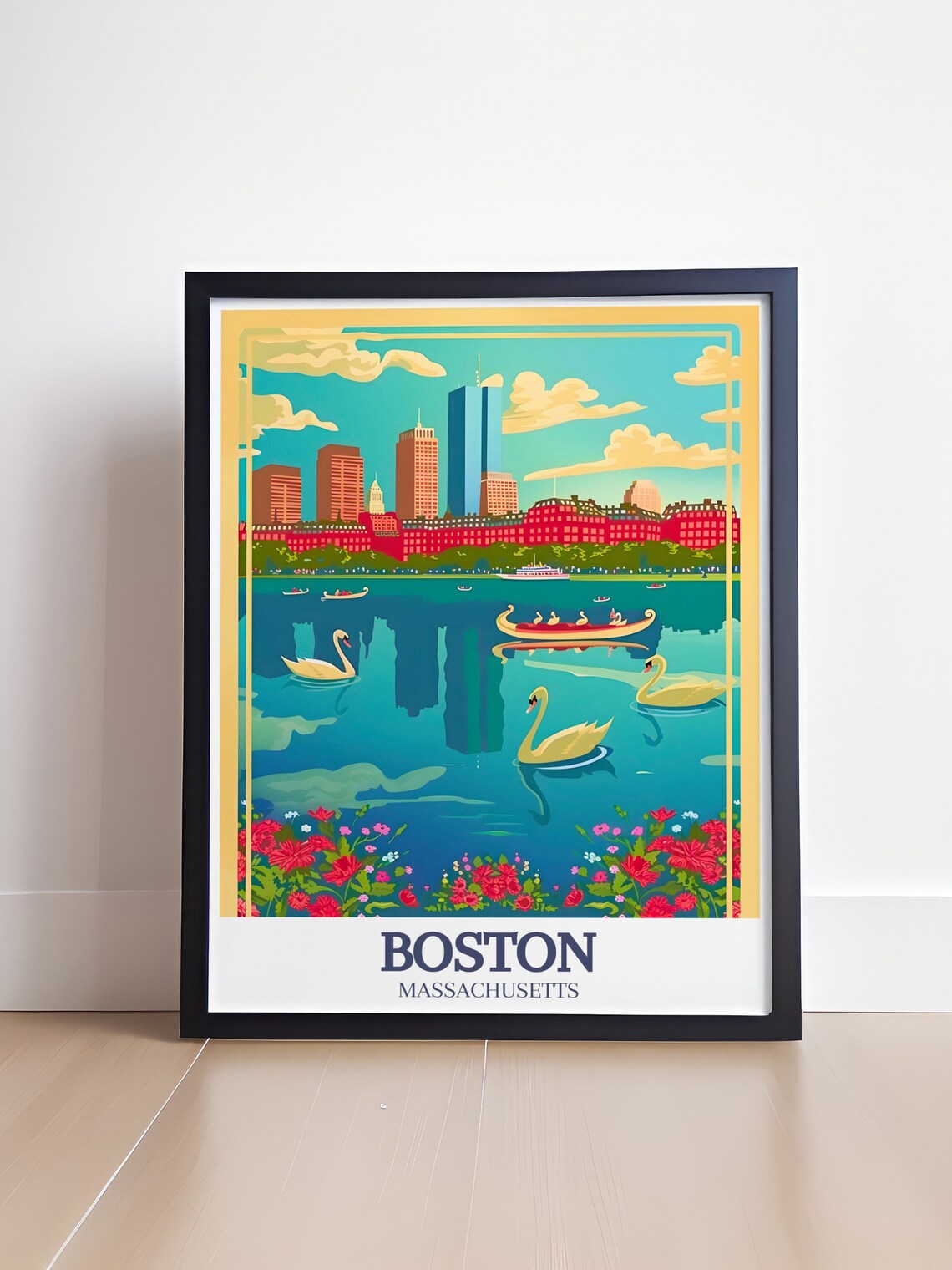 Boston Financial District, Charles River Travel Poster - Image 4