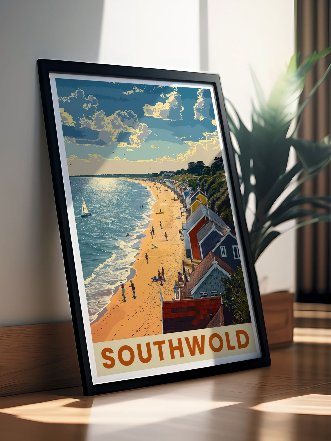 Southwold Suffolk England Beach Huts Vintage Seaside Travel Poster - Image 2