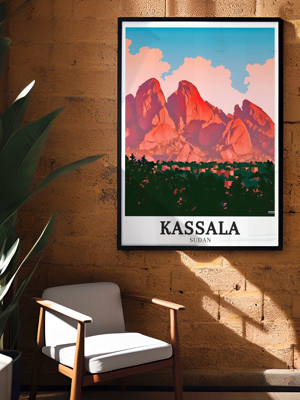 Kassala Sudan Red Granite Peaks Taka Mountains Sunset Poster - Image 3