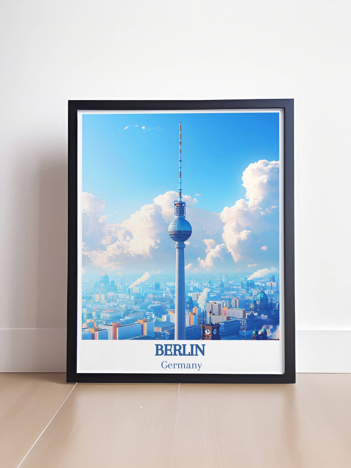 Berlin Germany Fernsehturm TV Tower Above City Skyline Poster