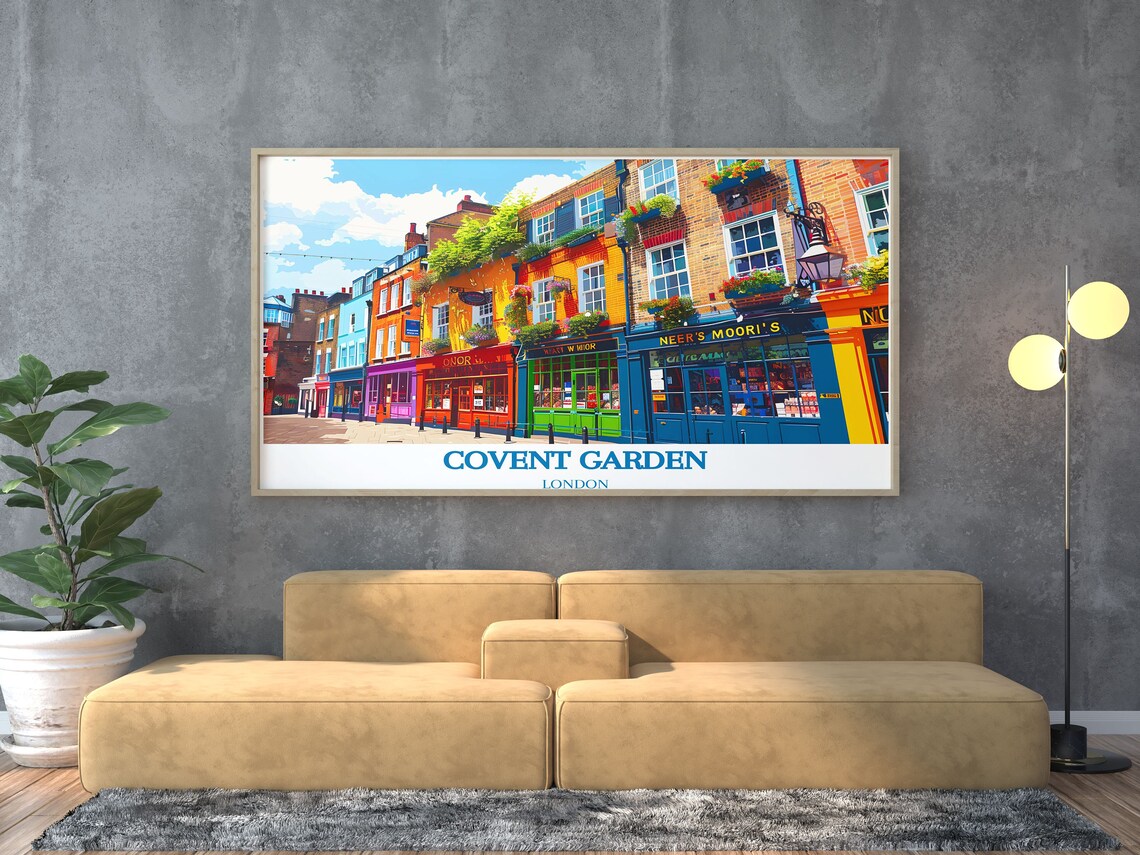 Covent Garden London Colorful Shop Facades Street Scene Poster - Image 2