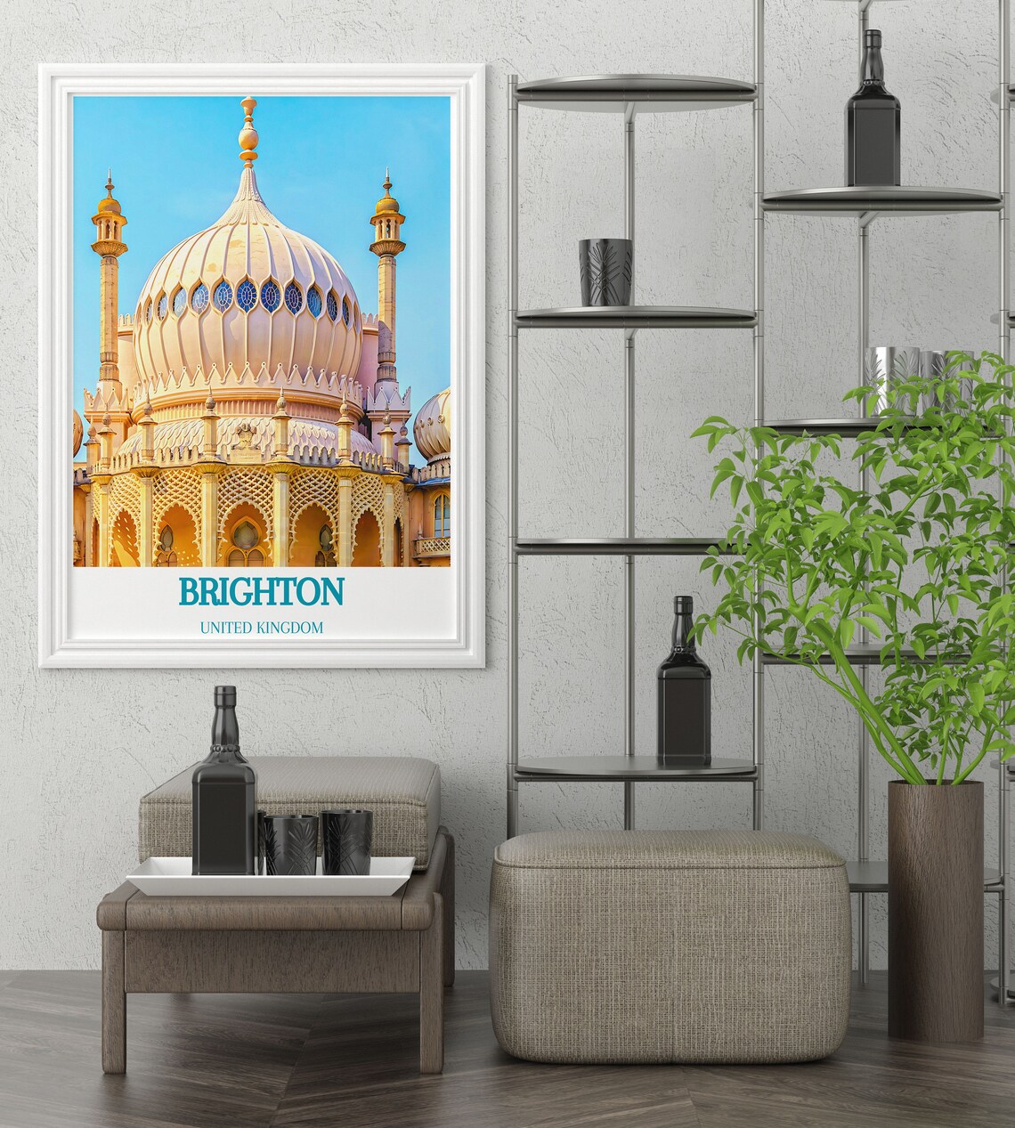 Brighton UK Royal Pavilion Onion Dome Architecture Detail Poster - Image 3