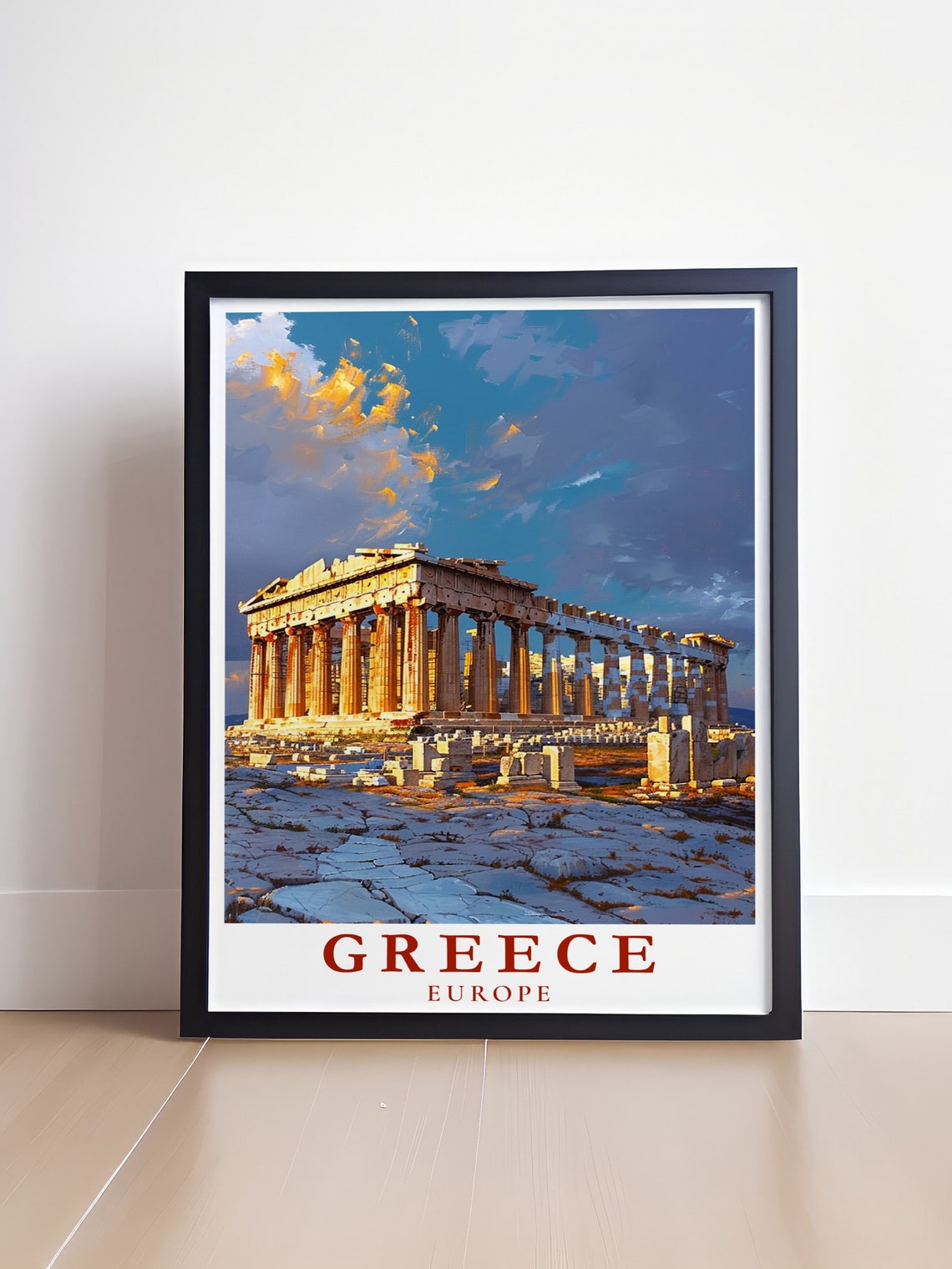 Athens Parthenon Acropolis Golden Hour Dusk Greece Travel Poster - Image 4