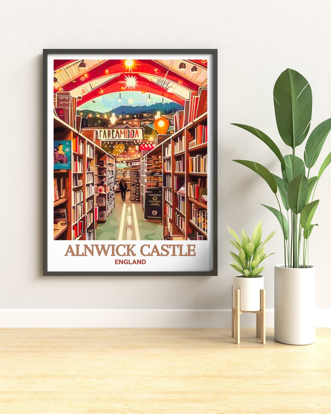 Alnwick Castle Travel Poster, Northumberland Landmark - Image 2