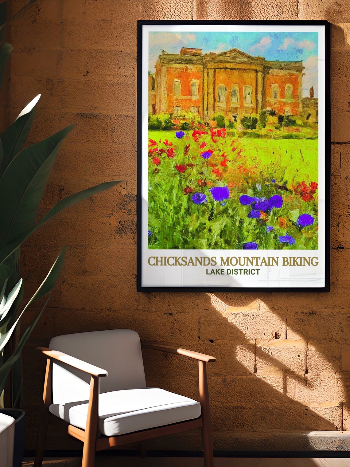 Chicksands Mountain Biking Historic Manor Garden Travel Poster - Image 2