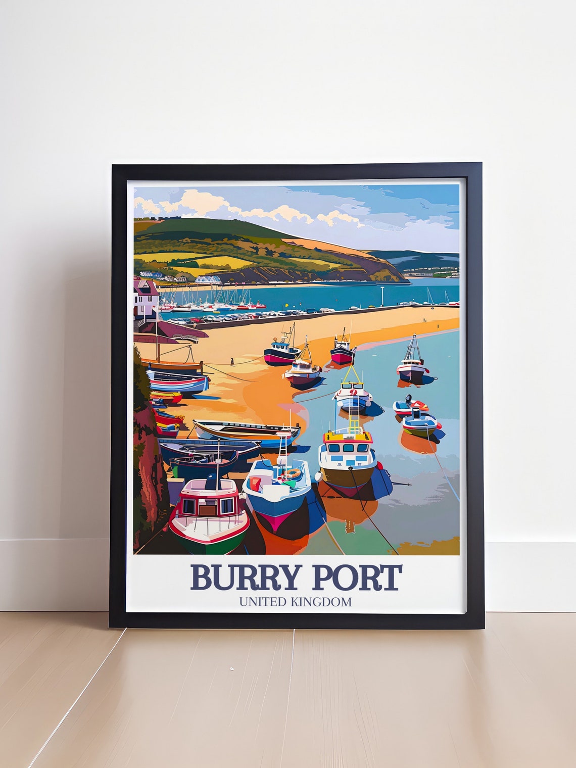 Burry Port Print Pembrey Country Park Art Print Pembrey Country Park Poster Burry Port Harbor And Pembrey Country Park - Image 4