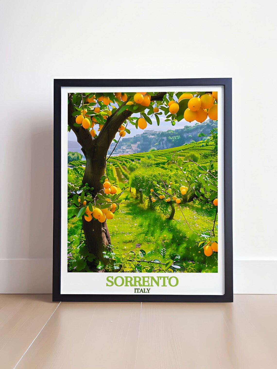 Sorrento Italy Sunlit Lemon Grove on Terraced Hills Orchard Poster - Image 4