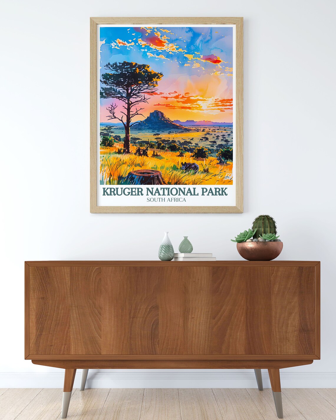 Kruger National Park Sunset Savanna South Africa Travel Poster - Image 2