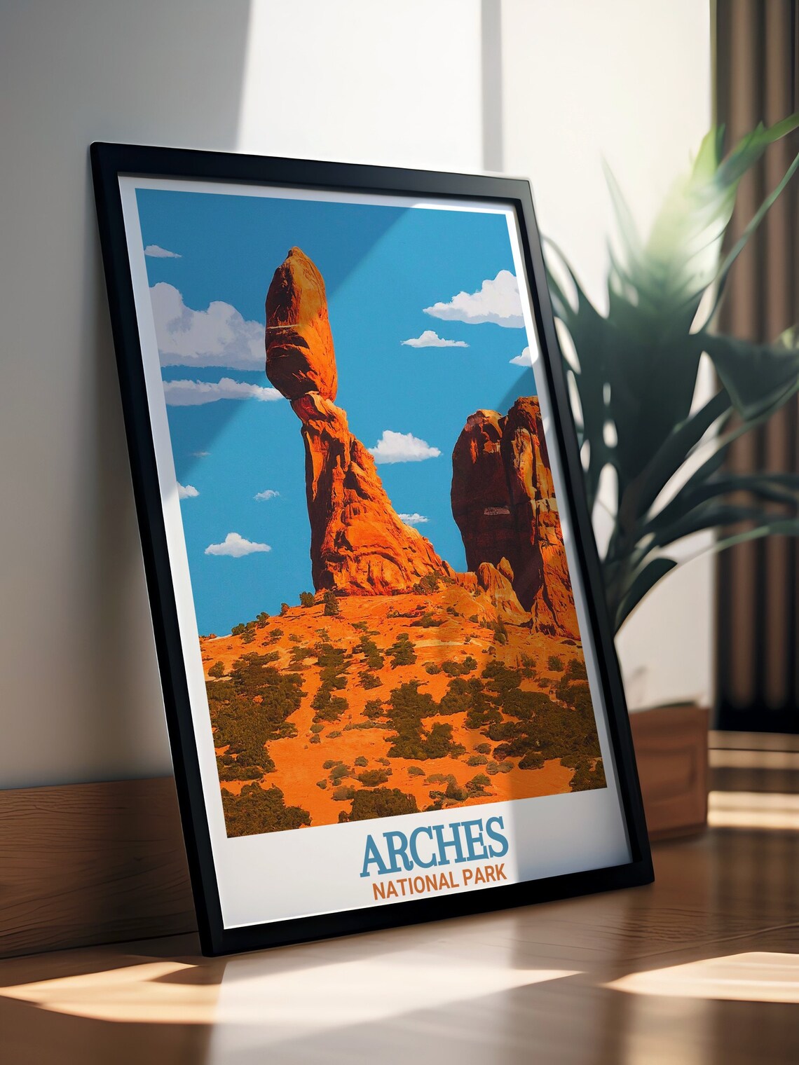 Arches National Park Balanced Rock Desert Utah Travel Poster - Image 2