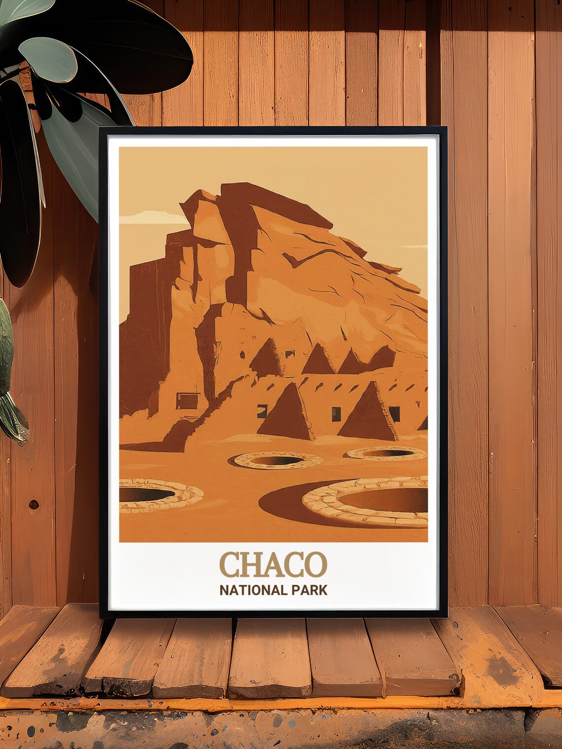 Chaco National Park Ancient Kiva Ruins Warm Desert Travel Poster - Image 3