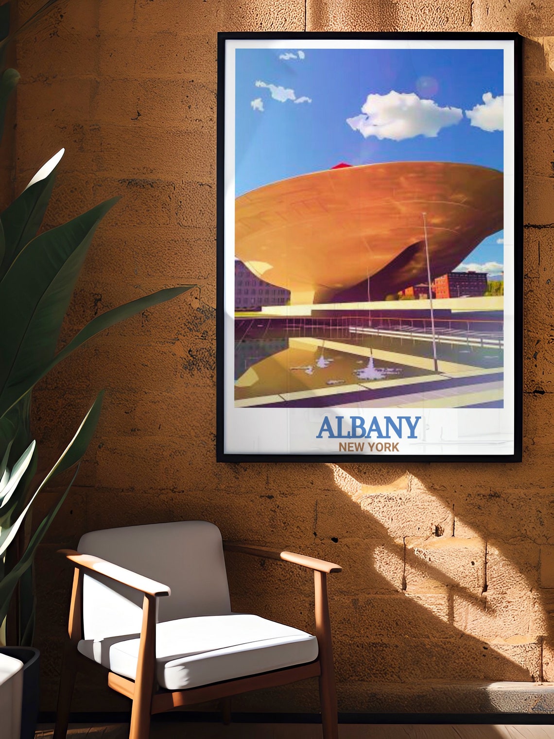 The Egg Performing Arts Center Albany Under a Blue Sky Poster - Image 2