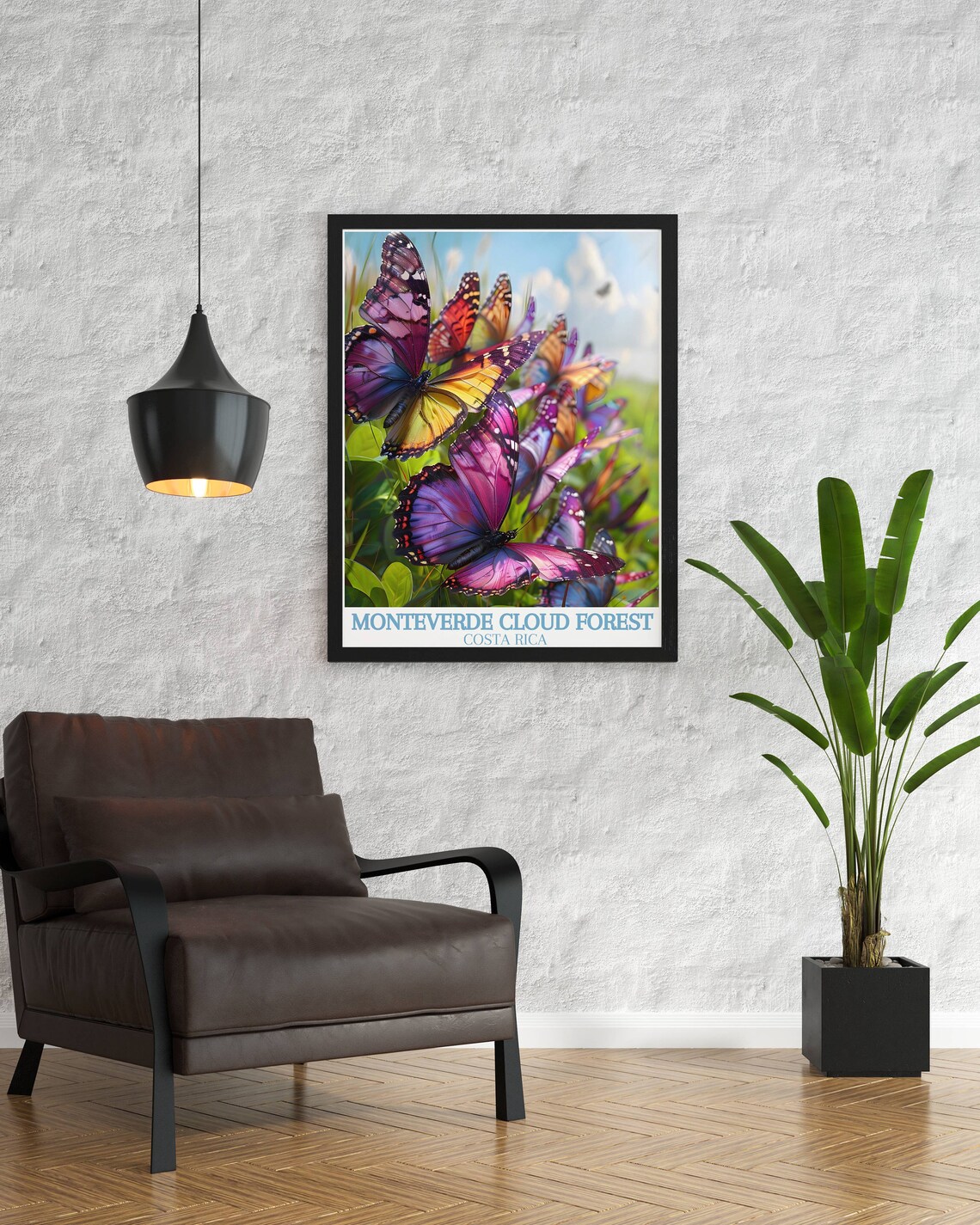 Monteverde Costa Rica Colorful Butterflies in a Sunny Meadow Poster - Image 2