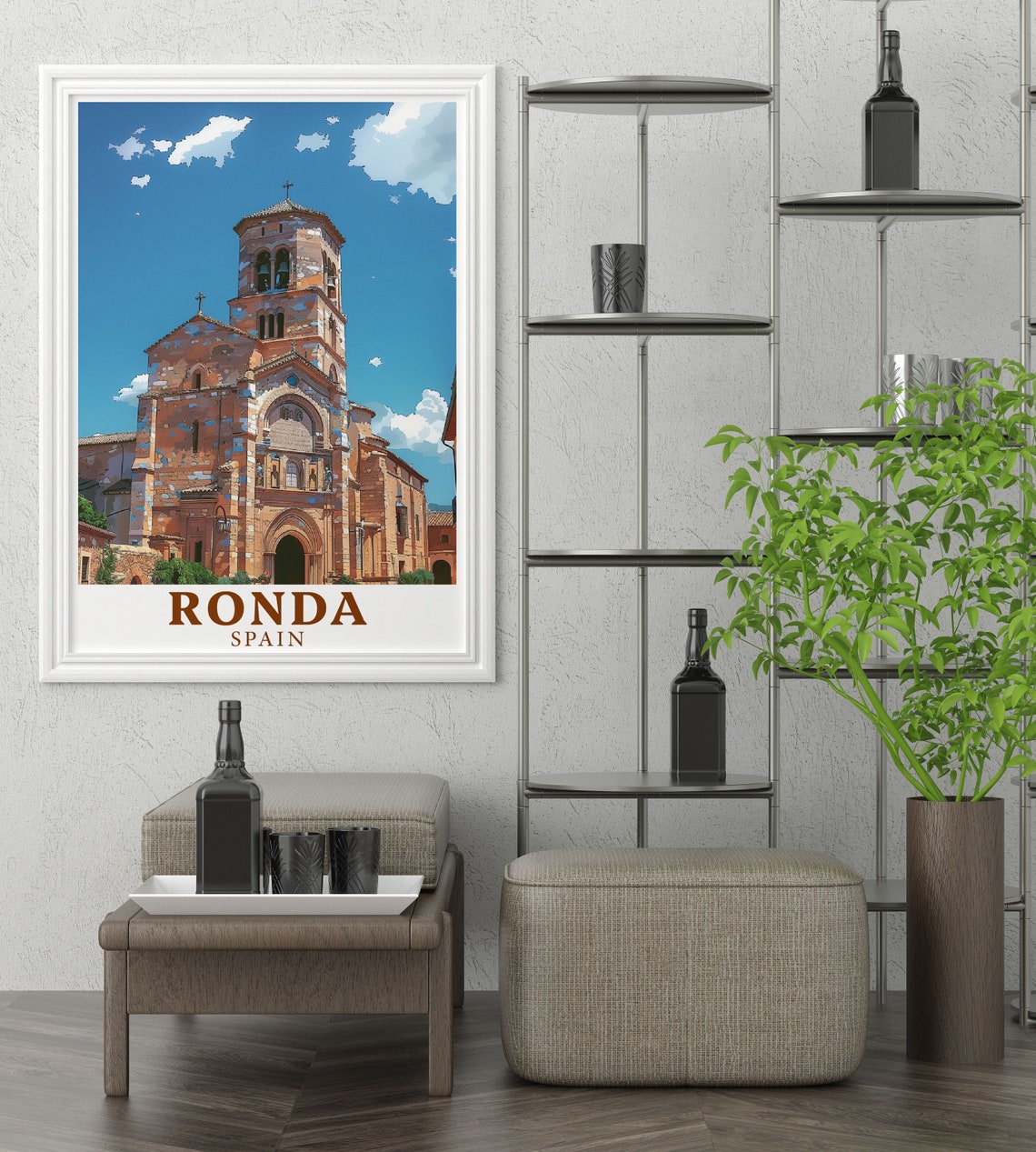 Ronda Travel Print Ronda Spain Wall Art Church Of Santa Maria La Mayor Art Print Church Of Santa Maria La Mayor Wall Decor - Image 3
